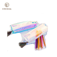 Wholesale popular fashion children clear laser PVC pencil bag